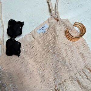 Kika Vargas Cream Textured Dress